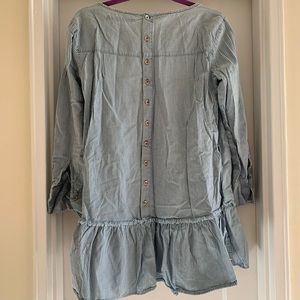 Zara pin stripe cotton tunic top